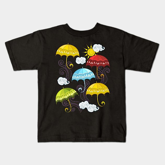 Fairytale Weather Forecast Print Kids T-Shirt by lissantee